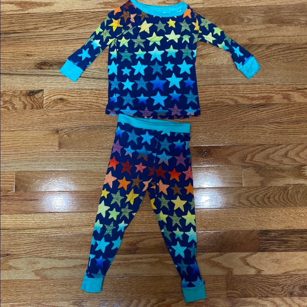 Little Sleepies Colorful Star Pattern Kids Pajamas (12-18 month)